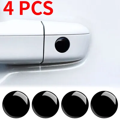 4X Universal Black Car Door Lock Keyhole Protector Cover Sticker Car Accessories • $3.89