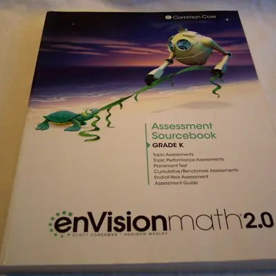 EnVision Homeschool Math Gr K Teacher Assessment Sourcebook See Pics • $9.89