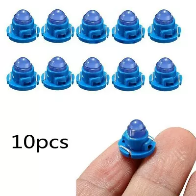 Car Blue 10PC T4.7 Wedge LED Bulb Instrument Panel Climate Control Dash Lamp • $8.85