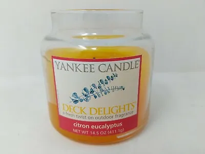 £34.76 • Buy Yankee Candle Deck Delights Citron Eucalyptus 14.5 Oz Jar Retired Scent VTG