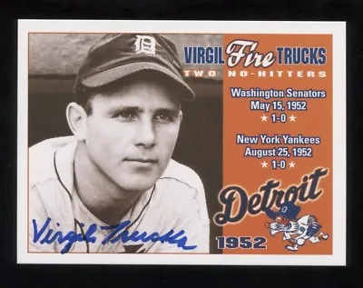 Virgil Trucks Signed Trading Card Autographed Baseball Signature No Hitter • $45