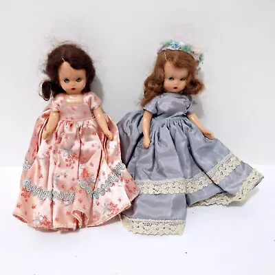 Lot Of 2 Vintage Nancy Ann Storybook Dolls - 5½  - Pink And Blue Gowns • $19.95