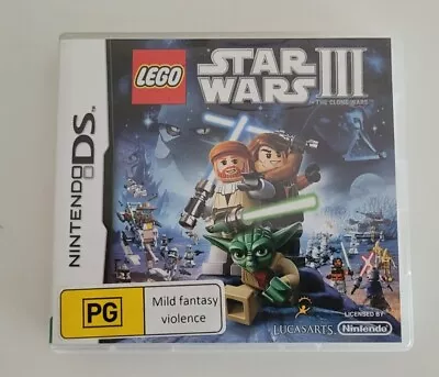 Nintendo DS Lego Star Wars III The Clone Wars Inc Manual NDS Fast Shipping • $24.99