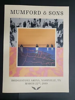 MUMFORD & SONS VIP 2019 NASHVILLE Show Poster Tour Print LITHOGRAPH Bridgestone • $250