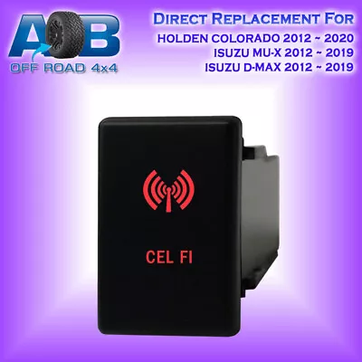 12V 3A Push Switch C1C76R CEL FI ON-OFF Dual LED Red For Colorado DMAX MUX • $32