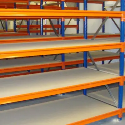 Hand Loaded Longspan Racking 12 Bays 3m H X 400mm D 1.85m W X 4 Levels • £4973.40