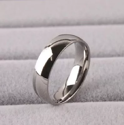 Men 8mm Titanium Comfort Fit Plain Rings Wedding Band RT004 • $10.36