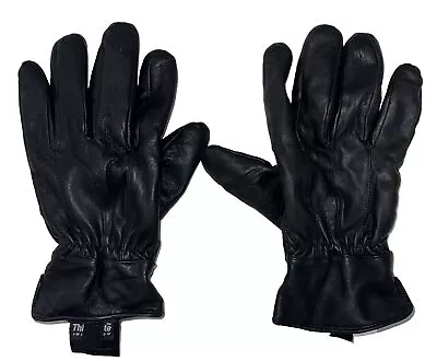 Fine Men's 40 Gram Thinsulate Black Leather Gloves Size M Medium • $19.99