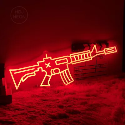 $185.90 • Buy Custom Neon Signs M4A1 Rifle LED Night Light Lamp For Game Room Home Wall Decor