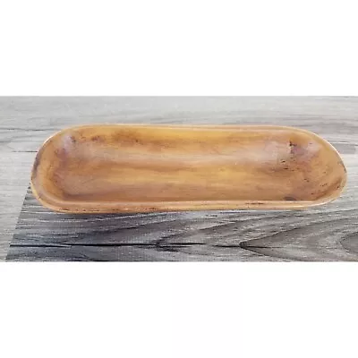 Treenware Salem Collection Wood Brown Trencher Bowl 9.5  X 3.25  Vintage • $24.99