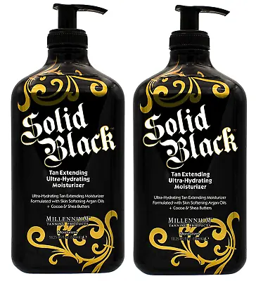 Millennium Tanning Products SOLID BLACK TAN EXTENDING Ultra-Hydrating Lotion Oz • $51.55