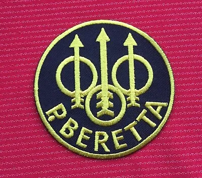 P. Beretta Shotgun Rifle Pistol Gun Military Firearms Badge Iron Sew On Patch • £3.39
