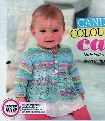£1.75 • Buy ~ Pull-Out Knitting Pattern For Pretty Scalloped Edge Lacy Cardigan ~ 16  ~ 26 