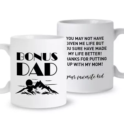 Bonus Dad Coffee Mug Gift Your Favorite Kid Stepdad Mug Gift From Daughter ... • $21.96