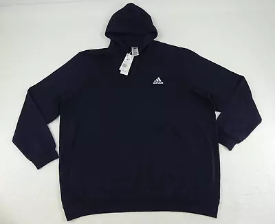 Adidas Hoodie Mens 4XLT Tall Long Dark Blue Legend Ink Fleece Pullover • $34.99