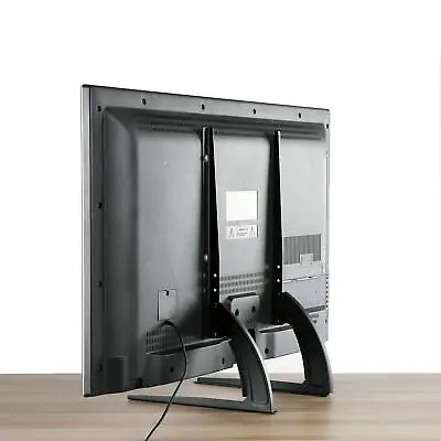 Universal Modern LCD Flat Screen TV Table Top Mount Stand Black Base Pedestal US • $33.93