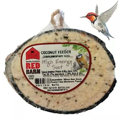 Red Barn Premium Garden Wild Bird Coconut Half Suet Filled Feeder • £7.09