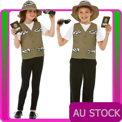 Child Jungle Explorer Costume Kit Boys Girls Safari Book Week Zoo Keeper Uniform • $41.99