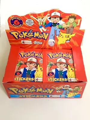 1x Pokemon MERLIN Stickers Packet Topps Series 1 - 1999 - Vintage - Nintendo • £5.99