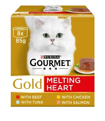 £8.99 • Buy Purina Gourmet Gold Melting Heart Wet Cat Food (Mixed Variety) 8 X 85G