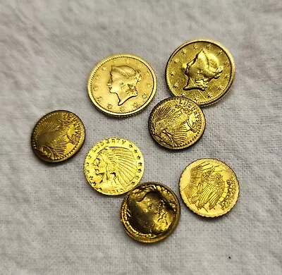 2 - One $ Gold Coins And 5 - Mini Gold Bullion Coins Approximately 6 Grams • $670