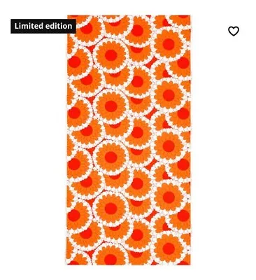 IKEA SANDETERNELL Orange Pre-cut Fabric Flowers 150 X 300 LIMITED Edition  • £39.99