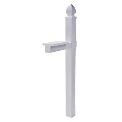 Mailbox Post White Plastic Crossarm Convertible Rust-Proof Mounting Hardware • $67.12