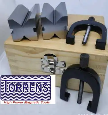 V-Block And Clamp Hardened Steel 90 Degree Angle 1 5/8  X 1-1/4  X 1-1/4  USA • $48.88