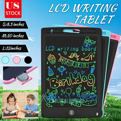 12  LCD Writing Tablet Electronic Drawing Notepad Doodle Board Kids Gift Office • $13.09