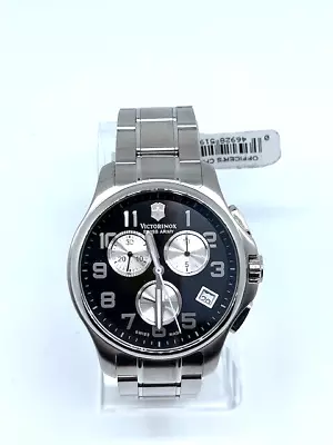 Victorinox Swiss Army Mens Officers Chronograph Black Dial Watch • $499