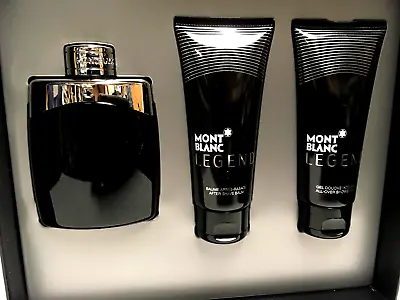 Mont Blanc Legend(men) 3pc Set 3.3oz Edt Spray+after Shave Balm+ Shampoo Nib • $74