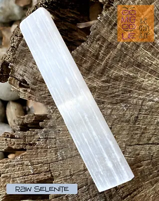 Selenite Crystal Healing Wands *Spiral Round Pointed Natural Aura Cleansing Wand • £3.19