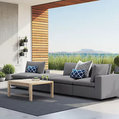 Modway Commix Outdoor Patio Sunbrella® 4-Piece Sectional Sofa In Gray • $3039.56