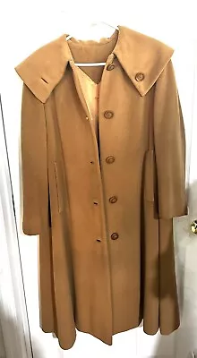 Vintage Vicuna Cashmere Camel Full Length Hand Tailored Swing Coat • $5900