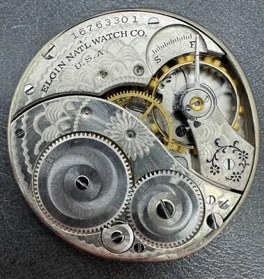 Vintage 1912  ELGIN GRADE Model 3 303 12S POCKET WATCH MOVEMENT-Running 4 Repair • $28