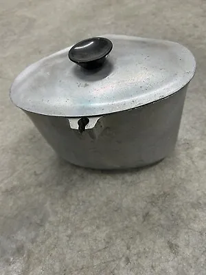 Vintage Super Maid Cookware Triangle Cast Aluminum Cooking Pot & Lid No Handle • $25