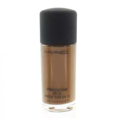 MAC Dark Foundation Studio Fix Fluid SPF 15 30ml NC58 Matte Shine Oil Control • £22