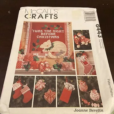 McCall’s 8443 Vintage Pattern Christmas Décor Stocking Garland Ornaments Uncut • $3