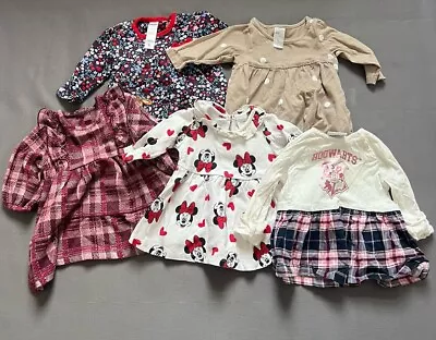 Newborn Baby Girl Clothes Bundle 0-3 Months Outfits First Size Dresses 5 Pieces • £12.30