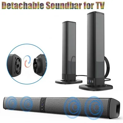 $47.40 • Buy Bluetooth 5.0 Home TV Sound Bar Speaker System Wireless Subwoofer 3D Surround