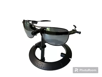 Oakley OO6014-02 Crosshair Sunglasses Pewter Titanium Black Iridium Polarized • $195