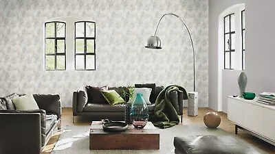 £22.79 • Buy Rasch Non-woven Wallpaper 746426 Grey White Metallic Indian Paisley (4,24£/1qm)