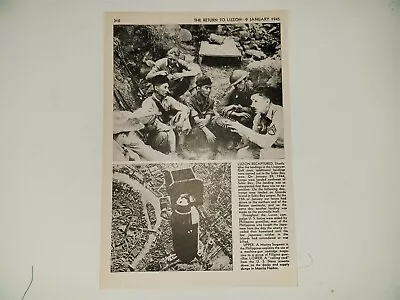 Luzon Marines Philippines Guerillas Manila Harbor 1945 World War 2 WW2 Picture  • $16