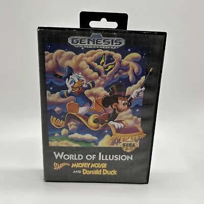 World Of Illusion Mickey Mouse & Donald Duck Sega Genesis Disney No Manual *Read • $20