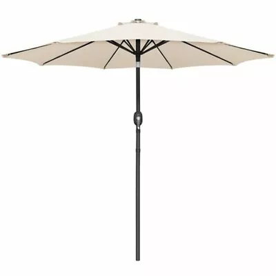 9 FT Outdoor Umbrella With Push Button Tilt And Crank For Market Backyard Pool • $21.99