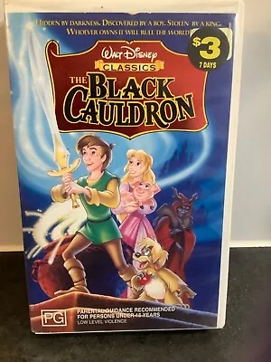 THE BLACK CAULDRON  VHS/PAL BIG BOX Ex-Rental DISNEY RARE • $49.95