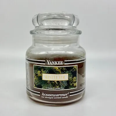 Yankee Candle Christmas Holiday Mistletoe 14.5 Oz Black Band 1 Wick EUC • $19.99