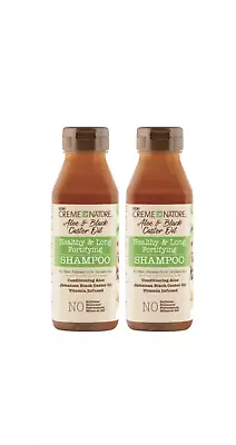 2x Creme Of Nature Aloe Black Castor Oil Shampoo - 2x 355ml - New • £13.60