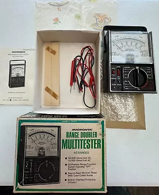 Vtg Micronta 22-204U Range Doubler Analog Electrical Multitester Multimeter 43 • $24.75