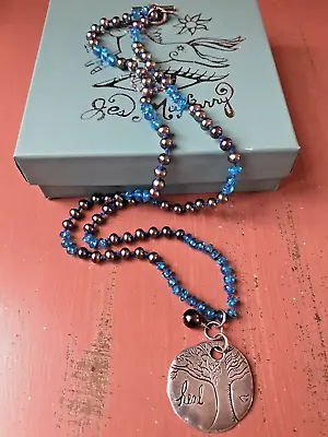 Jes Maharry Sterling Silver “Healing Tree” Necklace With Gemstones 22” • $425